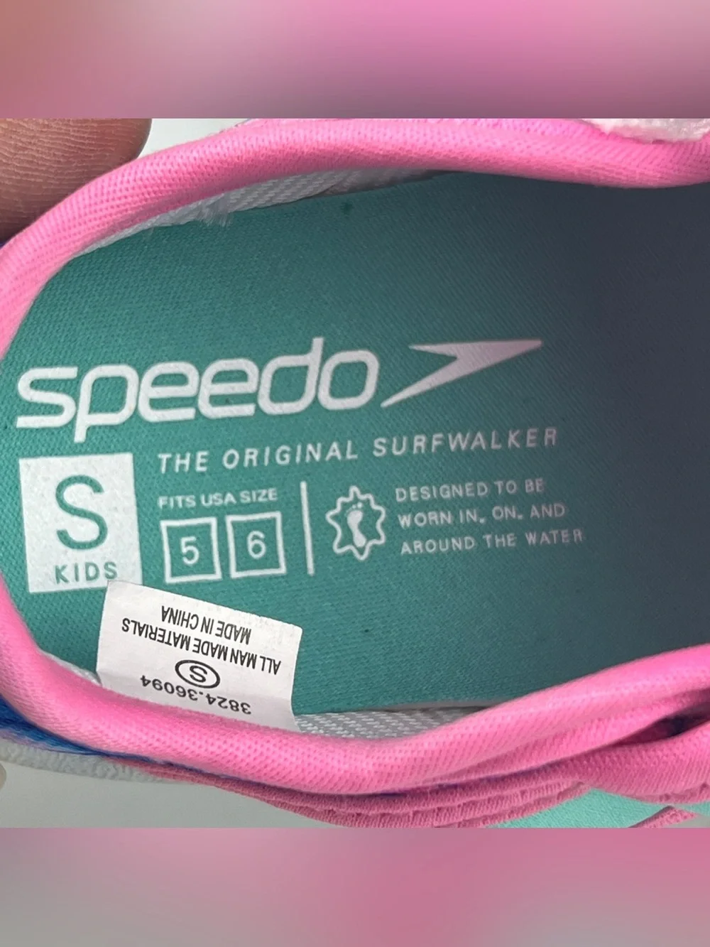 NEW Kids SPEEDO Water Shoes Mermaid Scaled Girls Small Fits Sizes 5 & 6